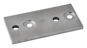 Platňa na bočné kotvenie stĺpu (120x60x6mm) brúsená nerez K320 /AISI304 - slide 0