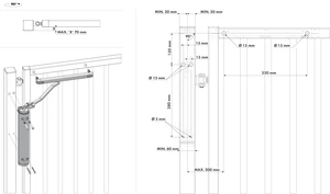 LOCINOX® VERTICLOSE-2 - hydraulický zavírač s kluznou lištou, pro křídlové brány do 150kg - slide 2