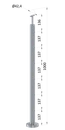Nerezový sloup, vrchní kotvení, 6řadový M6