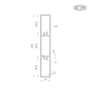 profil na výplň 100x16x6000mm, materiál EN AW-6060 T66, hliník s povrchovou úpravou drevo dekor, cena za KUS - slide 4