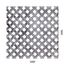 Děrovaný plech - tkanina Fe, díra: 10x10 mm, rozteč: 18 mm  (1000x2000x1,0 mm)