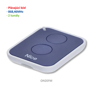 VÝROBA UKONČENÁ vysielač 2-kanálový, 868MHz, séria ONE, plávajúci kód - NAHRAZENO MYGO2FM - slide 0