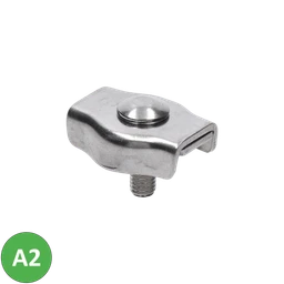 lanková svorka - simplex pro nerezové lanko 2.0, 3.0, 4.0, 5.0, 6.0mm, broušená nerez K320/ AISI304