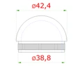 ukončenie - zátka na trubku ø 42.4mm (dutý materiál), leštená nerez /AISI304 - slide 1