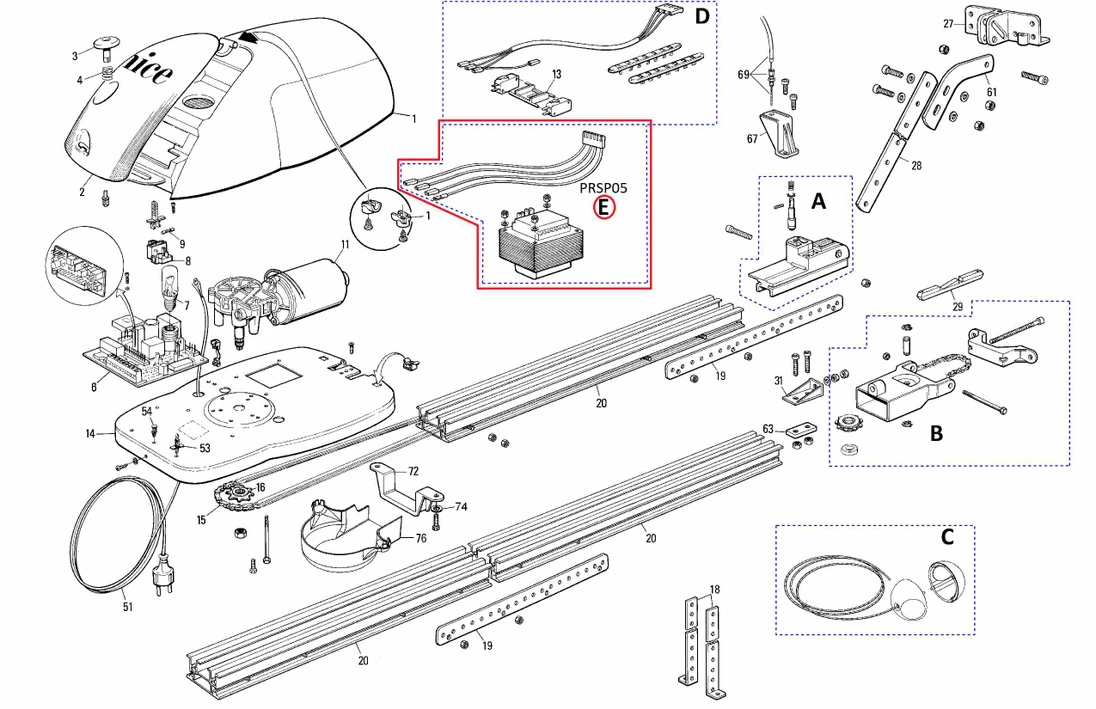 PRSP05 transformátor pro SP6065