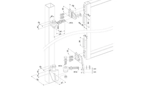 LOCINOX® EXCENTRO set navařovacích pantů M16, otevíratelné 180° do svahu, nastavitelné 3D, pozink - slide 2