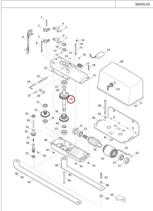 490A+C167 ozubené kolo převodovky s hřídelí pro Mewa3 - slide 1