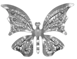 Motýl-dekorační element L 125 x L 175 mm, tl. 1 mm