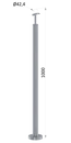 nerezový stĺp, vrchné kotvenie, bez výplne, vrch pevný (ø 42.4x2mm), brúsená nerez K320 /AISI316