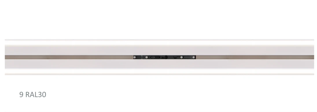 AL vodicí profil RAL9010 k HALO s difuzérem pro LED