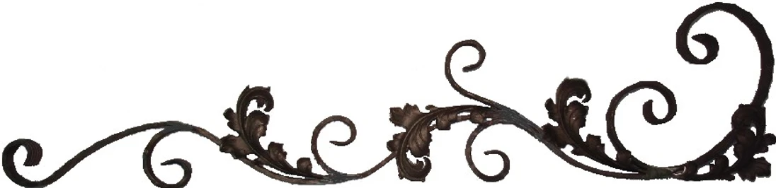 Kovářský ornament H 1350 x L 310mm, 30 x 8 mm