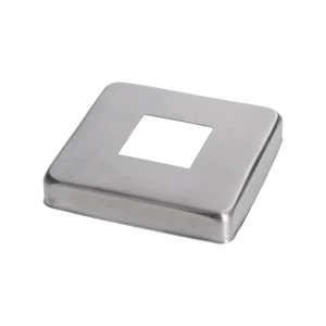 Kryt příruby (102x102 mm), otvor: 40,5x40,5 mm, broušená nerez K320 / AISI304 - slide 0