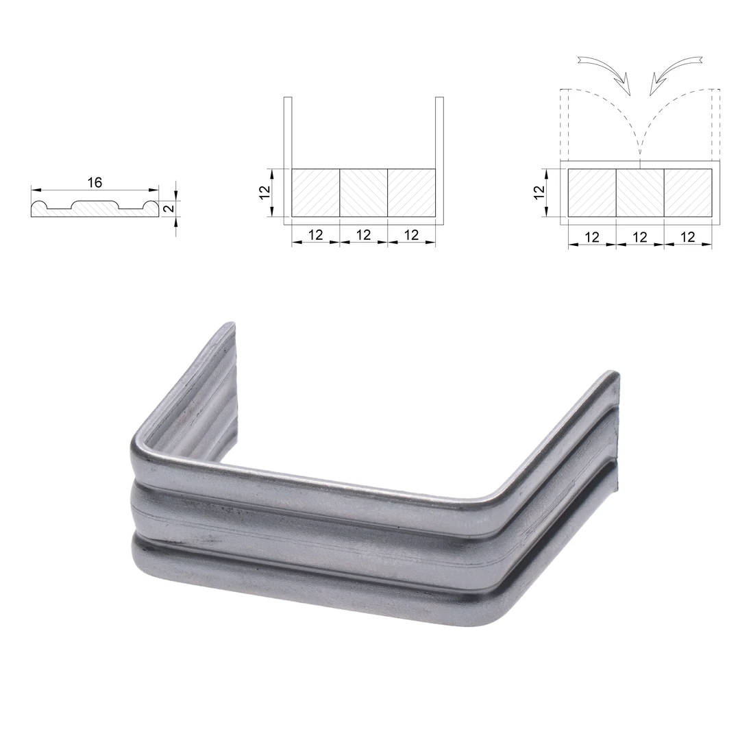 spona 12+12+12 x1.5 mm