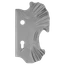 DOPRODEJ: Štít 275x155x2mm s otvory, rozteč 90mm, otvor pro kliku ø 20mm, zdobený, pravý, pro zámek ZM90/50H