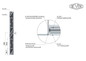 Profil na výplň 108x16x6000 mm, materiál EN AW-6060 T66, přírodní hliník bez povrchové úpravy, cena za KUS - slide 4