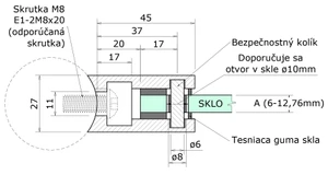 Svorka skla na trubku ø42,4mm s podložkou, AISI304 - slide 4