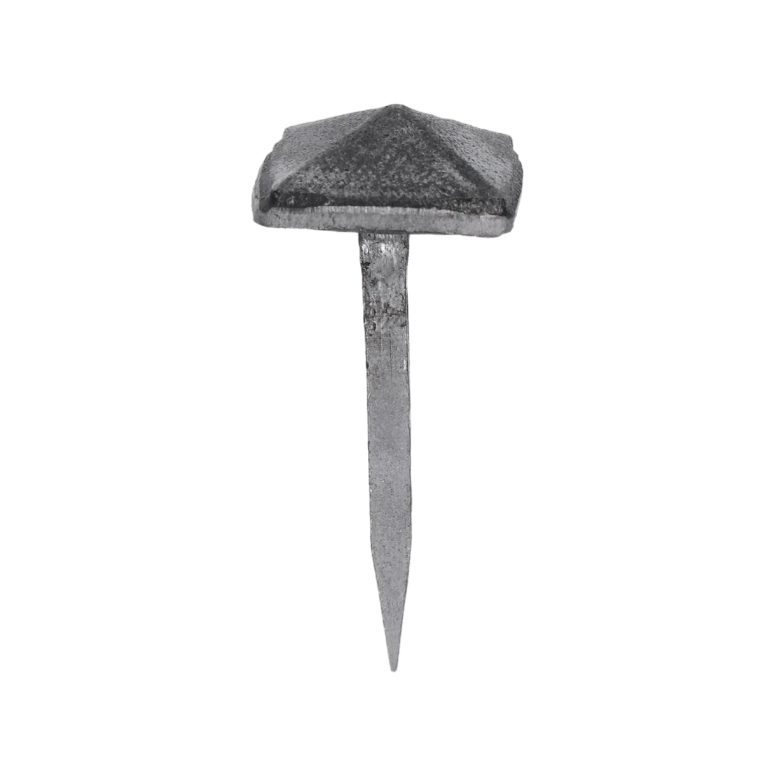 Ozdobný kovaný čtvercový hřebík, hlavička 23x23x10 mm, hrot 3x2x33 mm, bez povrchové úpravy
