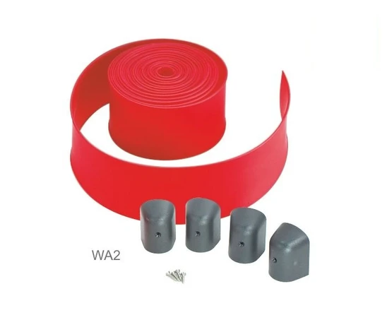 ochranná červená guma 8m s koncovými zátkami pre rameno WA1
