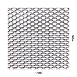 Ťahokov Fe kosoštvorcové oko: 22x12mm, mostík: 2mm (1000x2000x1,5mm)