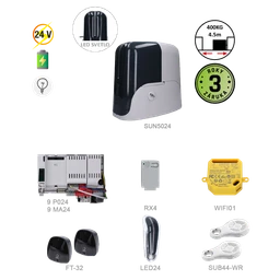900KSUN5024ER + WIFI pre posuvnú bránu do 500kg