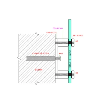 Přechod na vymezení vzdálenosti, ø 30mm /ø 8mm /L: 40mm, broušená nerez K320 /AISI304, bal: 1ks - slide 3