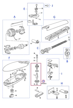 DOPRODEJ! PRMB03B kit převodovky pro MOBY4605/15/5615