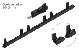 Hřeben nylon-kov 28x20mm, 6x úchyt,  1016mm, do 700kg