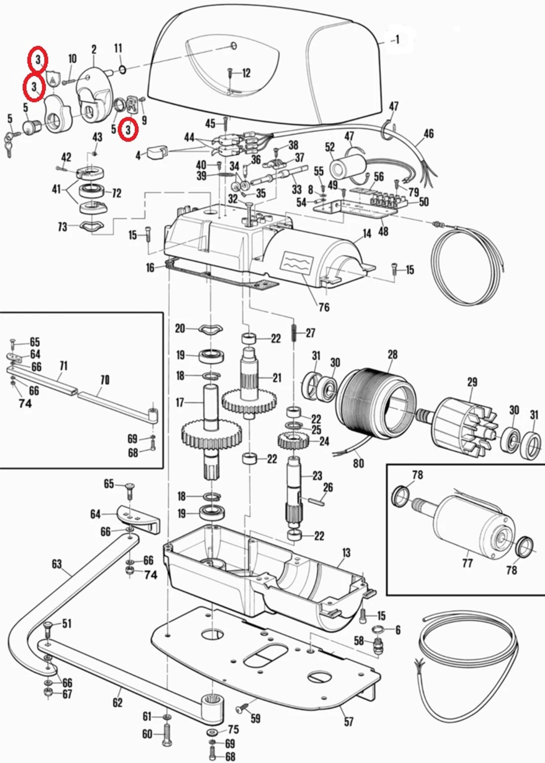 PPD1011A.45401 krytka zámku pro HYPPO/SIGNO, RAL7016 - jen v kitu PRHY01