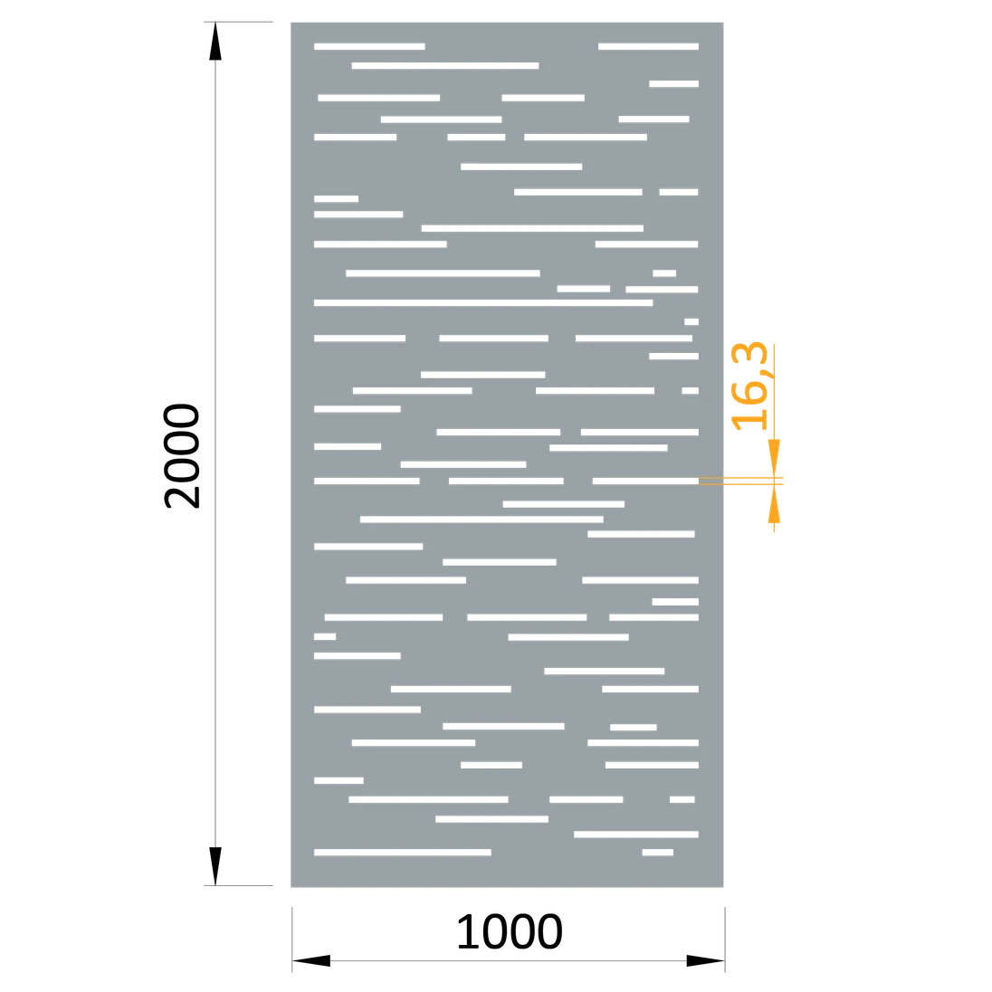 AL plech, vzor 8311, 1000x2000x3mm, preliačený od vozíka