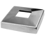 kryt spodnej príruby (108x108/25x1.5mm), otvor: 40.5x40.5mm, na profil 40x40mm, brúsená nerez K320 /AISI304