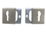 štvorcová rozeta na cylindrickú vložku (53x53mm), bal.: 1 pár, brúsená nerez K320 /AISI304, spodná časť pozink
