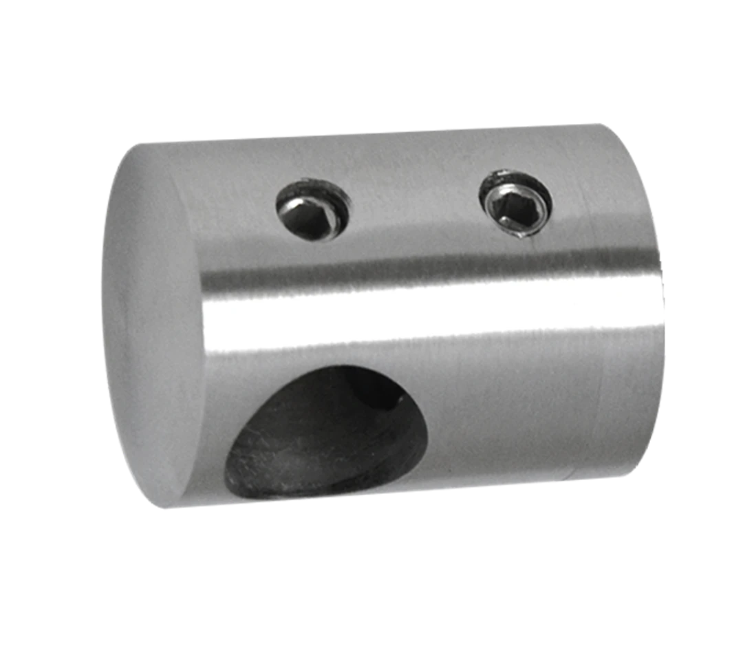 Držiak tyče ø 14mm (koncový-ľavý) plochý (30x22mm), brúsená nerez K320 /AISI304