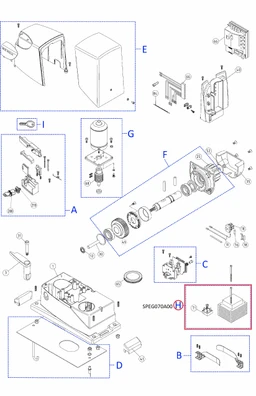 SPEG070A00 kit transformátoru a diodového můstku DPONTE-B.2830