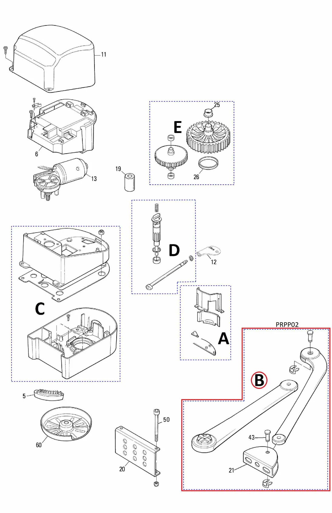 PRPP02 kit hliníkových ramien pre POP