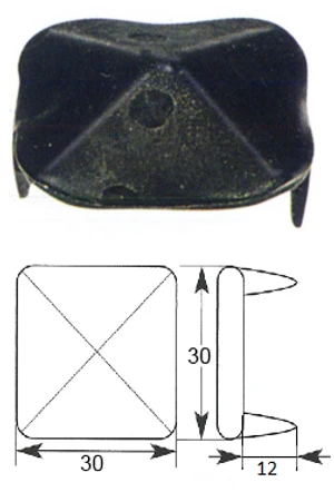 Ozdobný hřebík 30 x 30 mm se dvěma hroty - slide 2