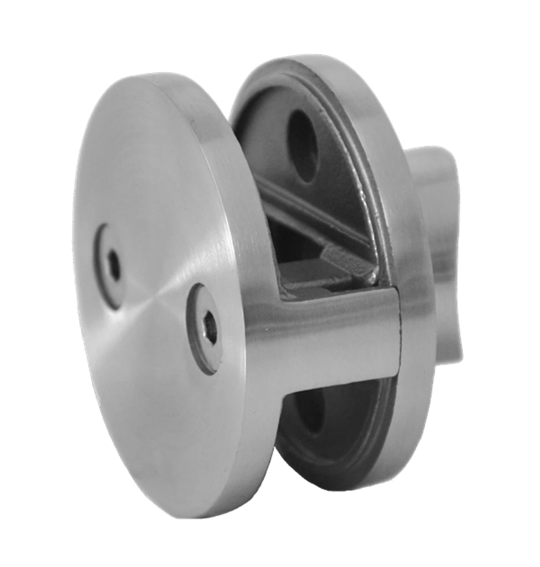 DOPREDAJ Svorka skla stredová na trubku ø42.4mm, sklo 8-12mm, AISI304