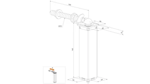 LOCINOX® SWING40 samozavirací pružinový pant M12, otevíratelný 90° , nastavitelný 1D, nerezová ocel - slide 1