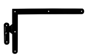 Kování nezdobené 400x650 mm s čepem, profil 50x5 mm, černý - slide 0