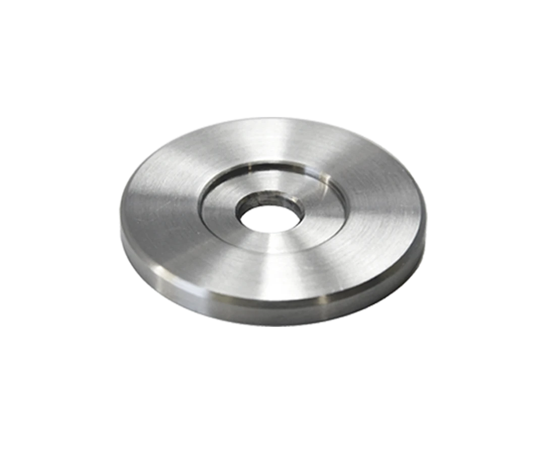 Platňa na bočné kotvenie stĺpu (ø 42x4mm) brúsená nerez K320 /AISI304