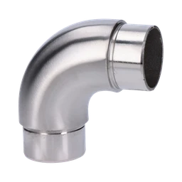 Spojka 90° na trubku ø42.4mm, brúsená nerez AISI304