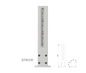 vonkajšie LED osvetlenie VERTICAL - biela farba, inštalácia vertikálne (do zeme), H = 246mm, celohliníkové telo - slide 0