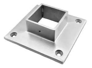 Příruba spodní 95x95mm na jekl 40x40mm, broušená AISI304 - slide 0