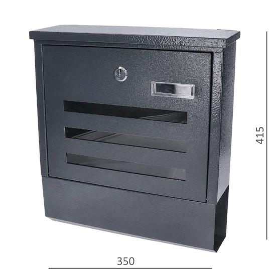 Poštovní schránka (350x415x125mm, hrúbka 0.6mm), max. formát listu: A4, antracitová