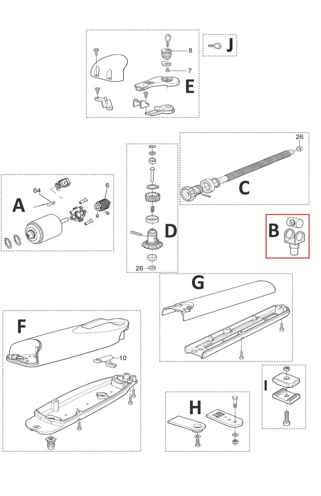 PMD2251.8003 kit vidlička a matica pre WG3524HS