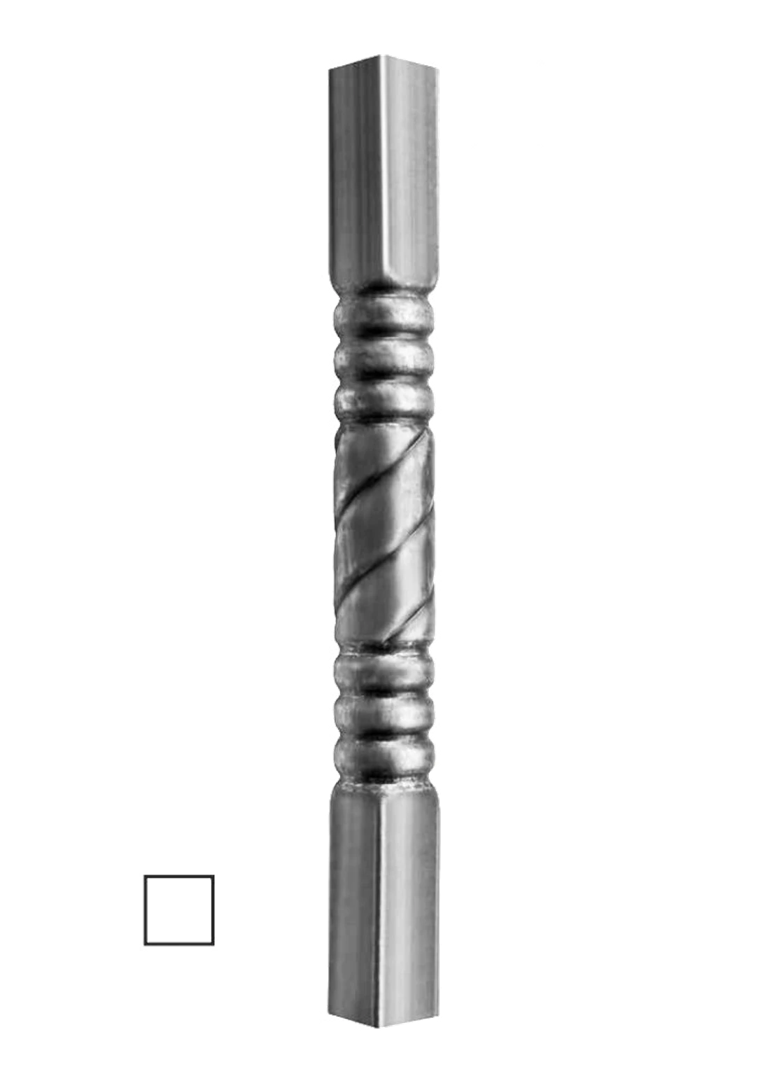 Tyč - trubková 1200mm se čtvercovou základnou 60x60mm