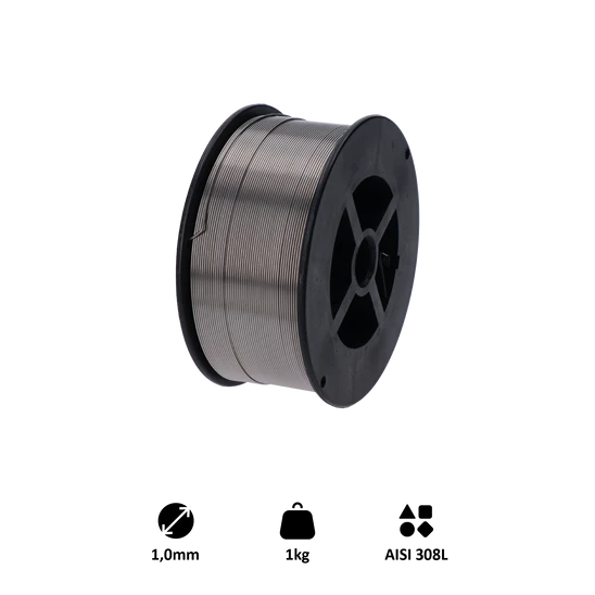 svařovací drát /AISI 308L (1.0 mm) 1 kg, pro svařování MIG-MAG nerez