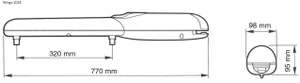 WINGO sada pre dvojkrídlovú bránu do 2m/krídlo, 2x WG2024 (24V, 85W, 1500N), 1x MC424R10 + vstavaný prijímač, 2x FLO2RE, 1 pár BF - slide 2