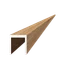 U profil 20.5x22mm, L-6000mm, práškový lak, struktura BUK