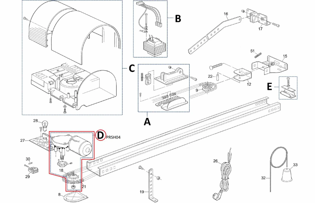 PRSH04 (SPA03) kit motoru pro SHEL/ POP/ SPIDO