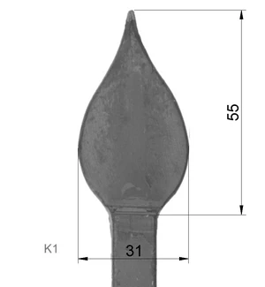 Tyč s kovanou špicí typu K1 - slide 2